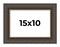 Photo Size Museum Brown Picture Frame - UV Acrylic, Foam Board Backing, Hanging Hardware